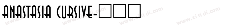 Anastasia cursive字体转换